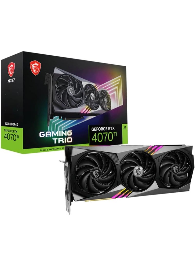 إم اس أي Gaming GeForce RTX 4070 Ti 12GB GDRR6X 192-Bit HDMI/DP Nvlink Tri-Frozr 3 Ada Lovelace Architecture Graphics Card (RTX 4070 Ti Gaming Trio 12G) - Image 1